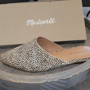 Madewell Remi Mule: Spotted Calf Hair 8.5 NWT